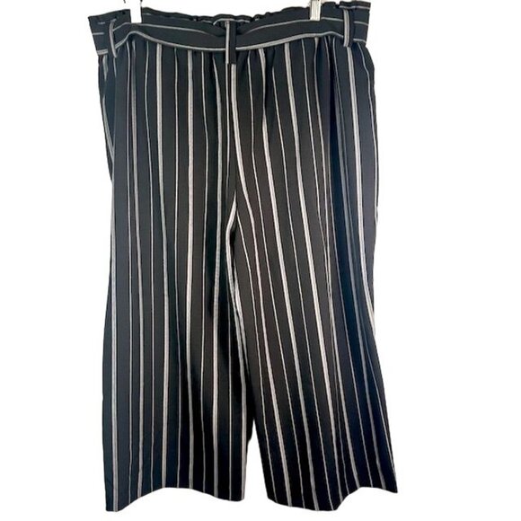 3 for $15 APT.9 Womens XL Black & White Striped Culottes Wide Leg Pants NWOT - Picture 2 of 8